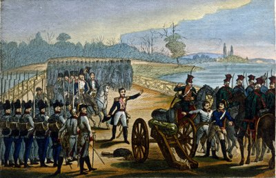 Napoleonskriget. Wien: Erövringen av Donaus broar den 13/11/1805. av Unknown artist