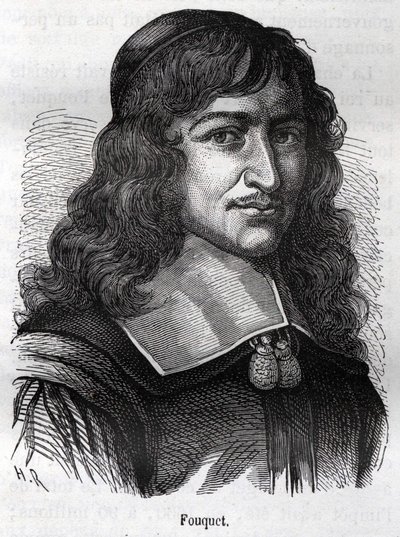 Nicolas Fouquet (1615 - 1680), fransk statsman. Gravyr från "" L