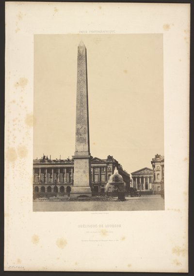 Obelisk av Louqsor, på Place de la Concorde av Unknown artist