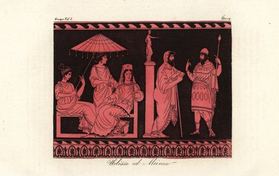 Odysseus underhållen av Alcinous, härskare över Phaeacians på ön Scheria av Unknown artist