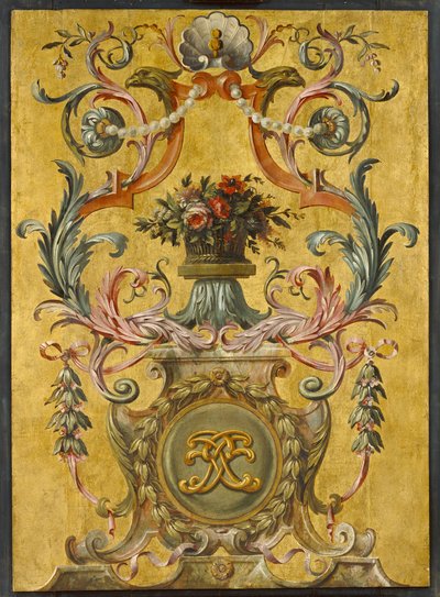 En målad panel av Unknown artist