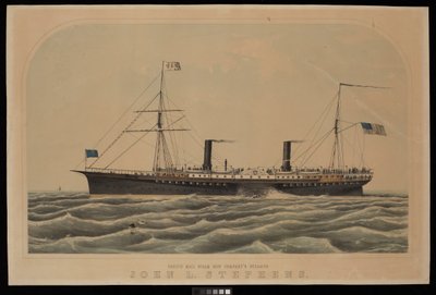 Pacific Mail Steam Ship Companys ångare John L Stephens av Unknown artist