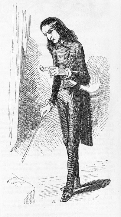 Paganini Nicolo (1782 - 1840), gravyr, italiensk kompositör och violinist. av Unknown artist