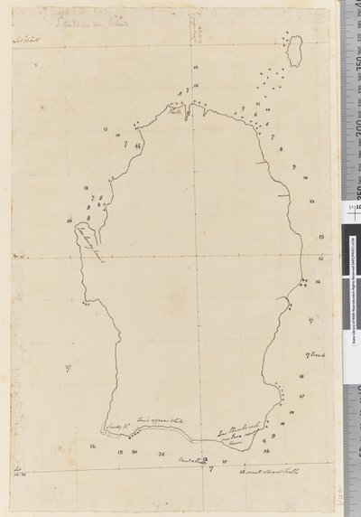 Sida 38a Karta över S. Andehman Island (penna och bläck) av Unknown artist