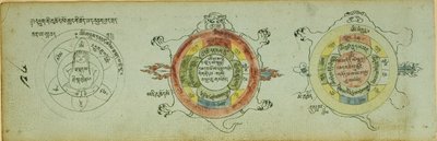 Sida ur ett manuskript med diagram som skyddar mot barns sjukdomar av Unknown artist