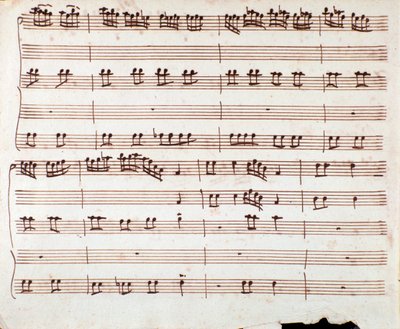 Sidan av musikmusiken av Gia det är känt att en bred var aria av Antonio Vivaldi av Unknown artist