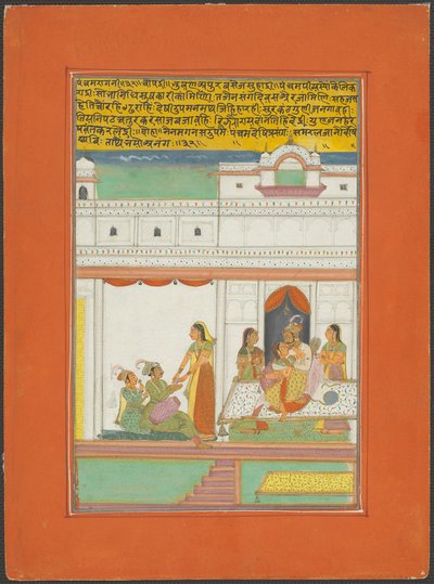 Panchama Ragini, sida från en Jaipur Ragamala-uppsättning av Unknown artist