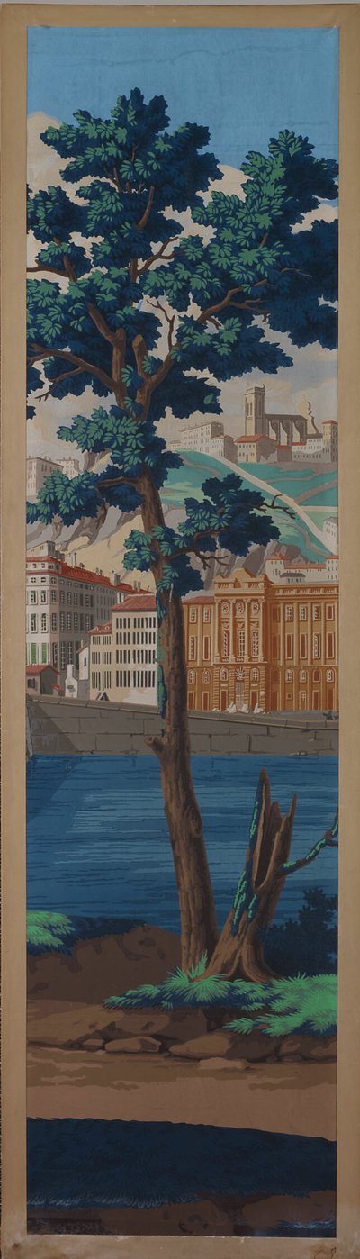 Panel: Utsikterna för Lyon av Unknown artist