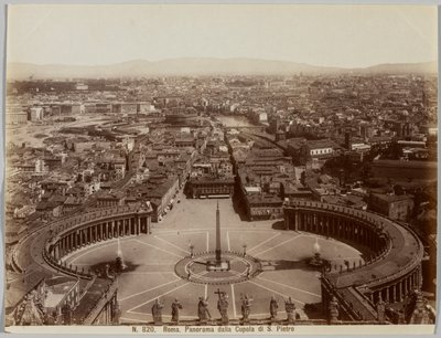 Panorama från kupolen av St Peter, Rom av Unknown artist