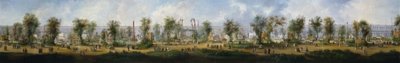 Panoramavy över världsutställningen 1867, Champ-de-Mars av Unknown artist