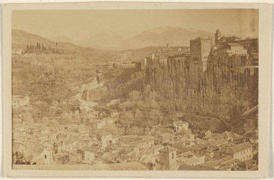 [Panoramautsikt över Alhambra, Granada, Spanien] av Unknown artist