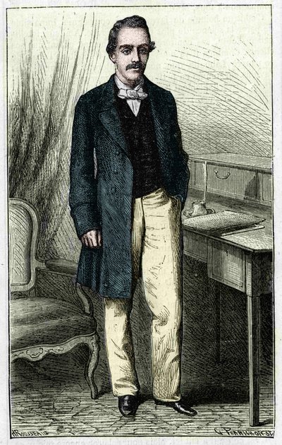 Paul du Chaillu (1837-1903), fransk upptäcktsresande i Ekvatorialafrika. av Unknown artist