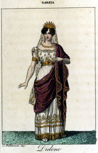 Pauline Viardot - Garcìa (1821-1910), fransk sångerska i rollen som Didon. Opera "" Abandoned Dido "" av Saverio Mercadante av Unknown artist