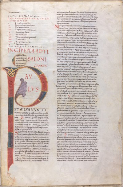 Paulus: initialen till Paulus första brev till tessalonikerna av Unknown artist