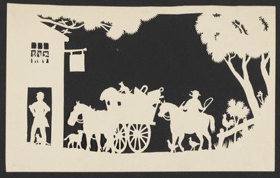 Peddlar anländer till ett värdshus av Unknown artist
