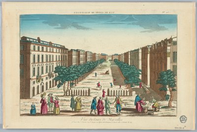 Peep-show, utsikt över Cours de Marseilles, nr 25 av Unknown artist