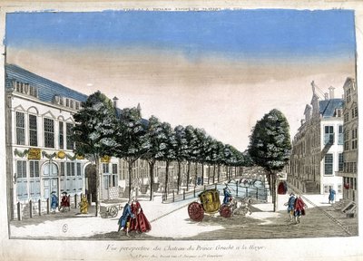 Perspektivvy av Haag: kanalerna och slottet Prince Gracht - Optisk av Unknown artist