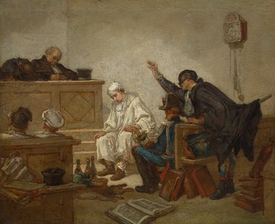 Pierrot i brottmålsdomstolen av Unknown artist