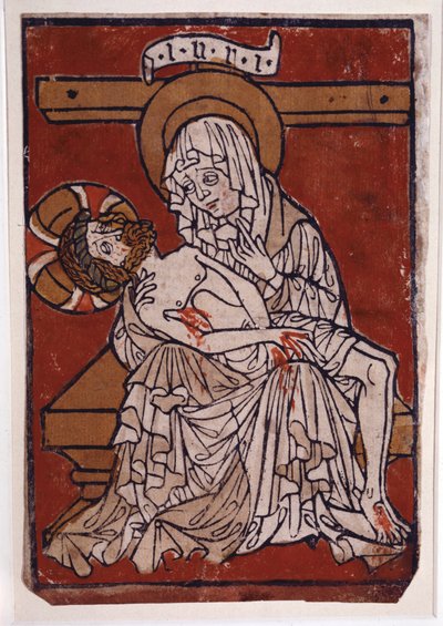 Pieta i klostret Stift Lambach, ca 1420-30 (färggravyr) av Unknown artist