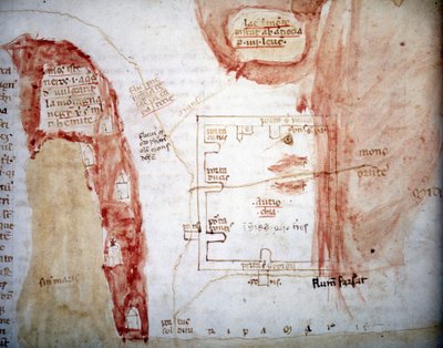 Plan av Antiokia (Antakya), staden i Turkiet - i "Pilgrimsfärden till det heliga landet" av Unknown artist