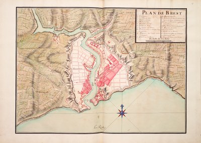 Plan över Brest av Unknown artist