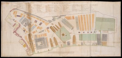 Plan över Deptford Dockyard av Unknown artist