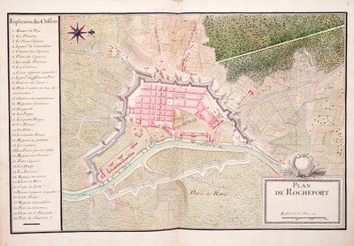 Plan över Rochefort av Unknown artist