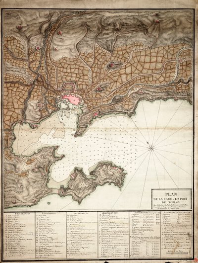 Plan över Toulon av Unknown artist