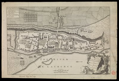 Plan över staden och befästningarna i Montral eller Villa Marie i Kanada av Unknown artist