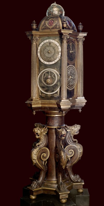 Planetklocka (astronomisk maskin). 1500-talet. Musée Guimet. av Unknown artist