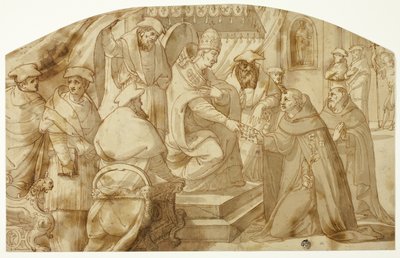 Påven beviljar Sankt Antonius av Padua en bulla av avlat av Unknown artist
