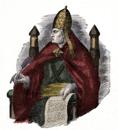 Påven Gregoire den store (Gregorius den store eller Gregorio Magno eller Gregorius Magnus) (590-604). av Unknown artist