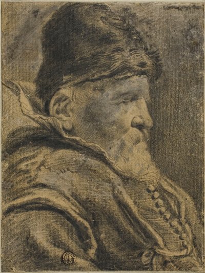 Porträttbyst av en gammal man av Unknown artist