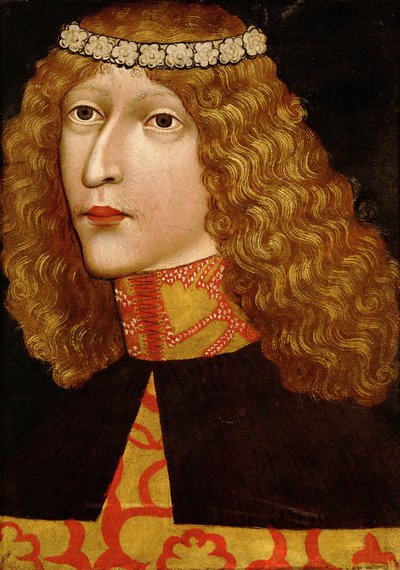 Porträtt av Ladislaus V den postume (1440 omkring 1457) kung av Ungern (1444-1457) och Böhmen (1453-1457) (Ladislaus I av Habsburg eller Ladislaus - Ladislaus den postume (1440-1457) av Anonymous av Unknown artist