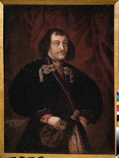 Porträtt av palatstjänare Grigory Godunov (Porträtt av palatstjänare Grigory Godunov). Anonym målning. Olja på duk av Unknown artist