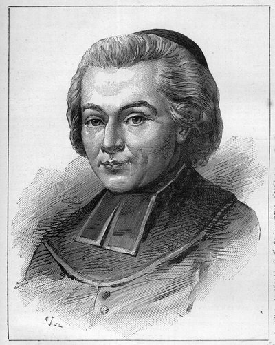 Porträtt av Abbe Fabre eller Jean-Baptiste (Jean Baptiste) Fabre (1727-1783), en fransk kyrklig och författare. Gravyr i "" Le Monde Illustré"" av Unknown artist
