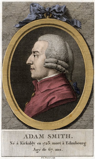 Porträtt av Adam Smith (1723 - 1790), skotsk filosof och ekonom. av Unknown artist