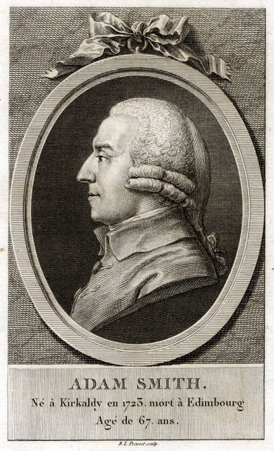 Porträtt av Adam Smith (1723 - 1790), skotsk filosof och ekonom. av Unknown artist