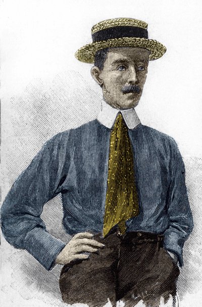 Porträtt av Alberto Santos-Dumont (1873-1932), brasiliansk flygkonstnär. av Unknown artist