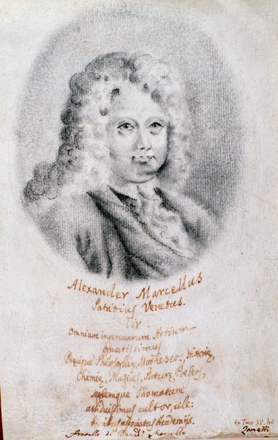 Porträtt av Alessandro Marcello (teckning) av Unknown artist