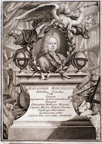 Porträtt av Alessandro Marcello (gravyr) av Unknown artist