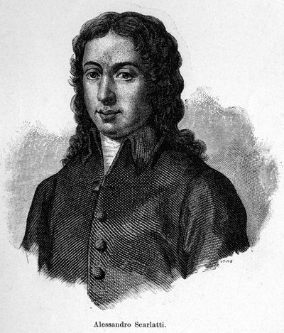 Porträtt av Alessandro Scarlatti (1660 - 1725), italiensk kompositör. av Unknown artist