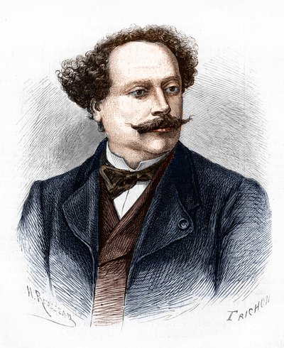 Porträtt av Alexandre Dumas Jr. (1824-1895), fransk författare. av Unknown artist