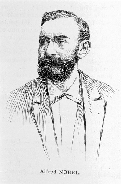 Porträtt av Alfred Nobel (1833 - 1896), svensk industriman och kemist. av Unknown artist
