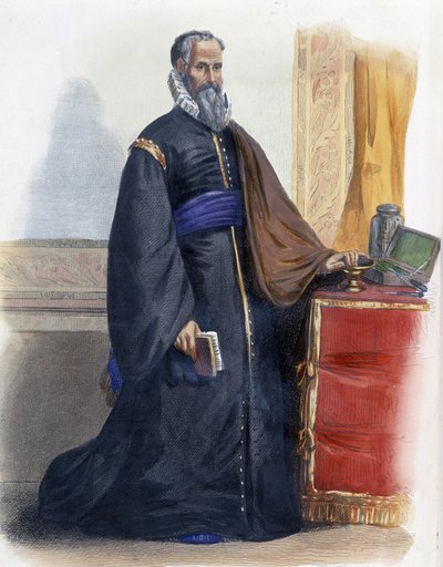 Porträtt av Ambroise Paré, fransk läkare och kirurg (1509-1590). - i "" Den franske Plutarchen"" ed. Mennechet, Paris av Unknown artist