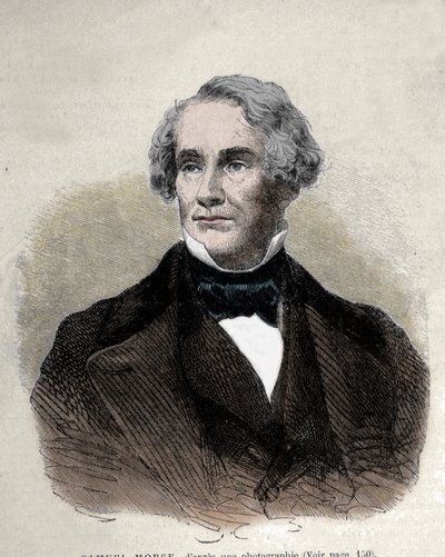 Porträtt av den amerikanske uppfinnaren Samuel Finley Breese Morse (1791-1872). av Unknown artist