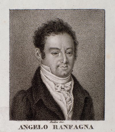 Porträtt av Angelo Ranfagna (gravyr) av Unknown artist