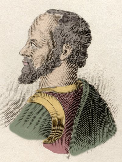 Porträtt av Anne de Montmorency, hertig av Montmorency (1492-1567), fransk militär, statsman och diplomat. Gravyr av 1800-talet. av Unknown artist