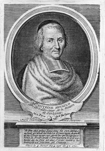 Porträtt av Antoine Arnauld dit le Grand Arnauld (1612-1694), fransk präst, teolog, filosof och matematiker, medlem av Jansenisterna. av Unknown artist