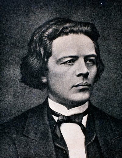 Porträtt av Anton Rubinstein (gravyr) av Unknown artist